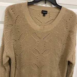 Torrid 1X Tan knit layering sweater